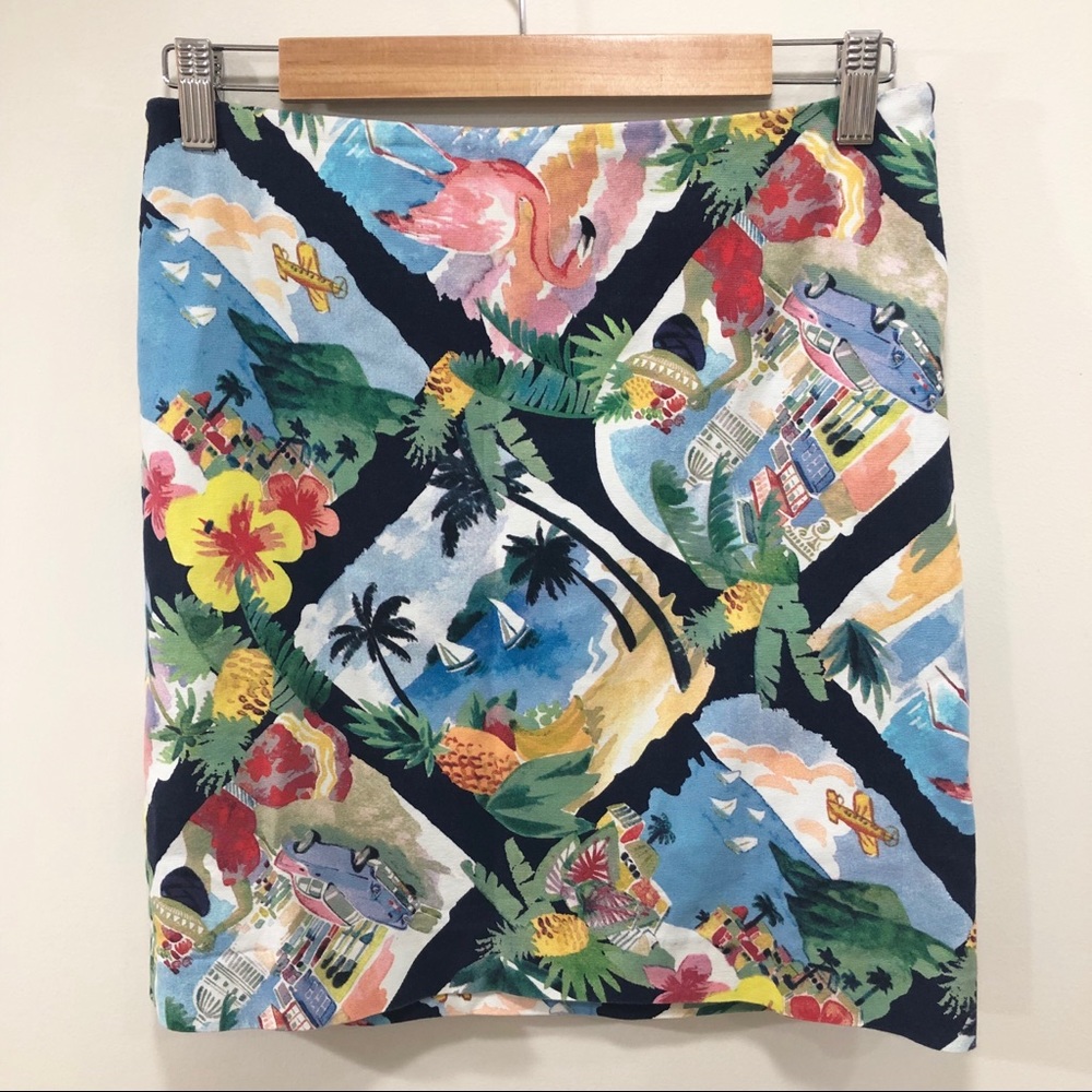 🌲3/$20 Talbots Tropical Print Skirt 2